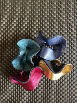 LEATHER PETAL RINGS