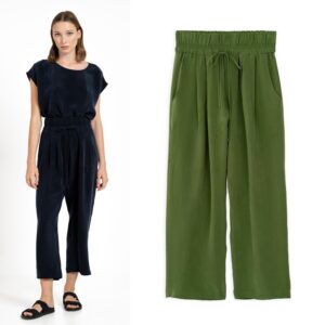 CUPRO PLEATED PANTS