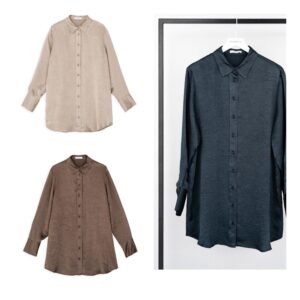 SATIN CRINKLED SHIRTS