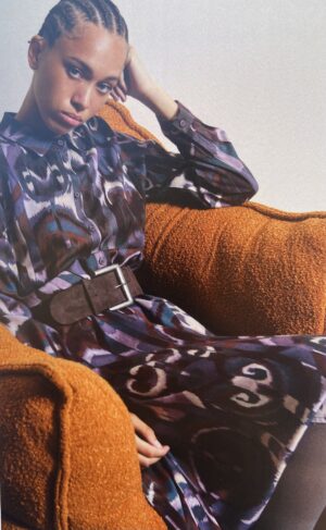 VISCOSE PATTERNED DRESS
