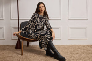 MINIMAL PATTERNED DRESS