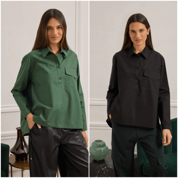 COTTON TUNICS WITH EXTERNAL POCKETS
