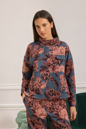 COTTON FLORAL PRINTED BLOUSE
