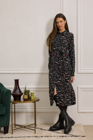 MIDI PATTERNED DRESS
