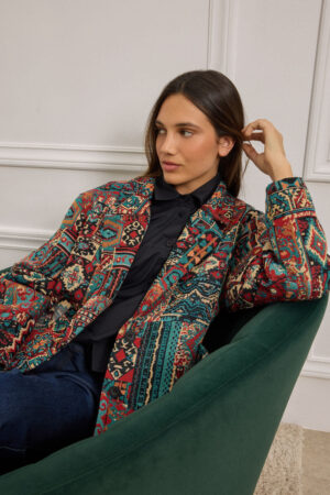 PATTERNED OVERSIZED JACKET