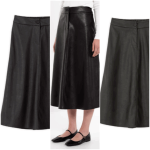 LEATHER MIDI SKIRTS