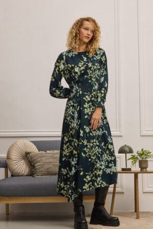 VISCOSE FLORAL PATTERNED DRESS